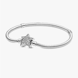 Pandora Moments Asymmetric Star Clasp Snake Chain Bracelet - BRAND NEW